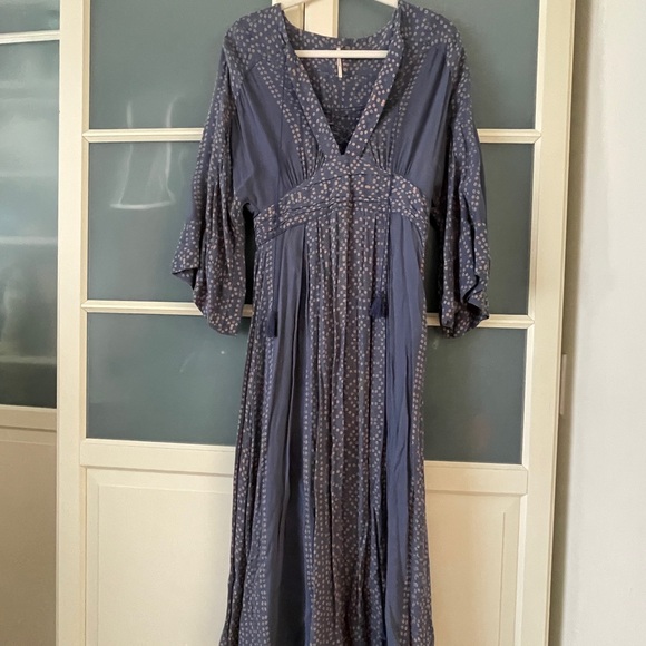 Free People Blue Long Sleeve Dress - Picture 3 of 6